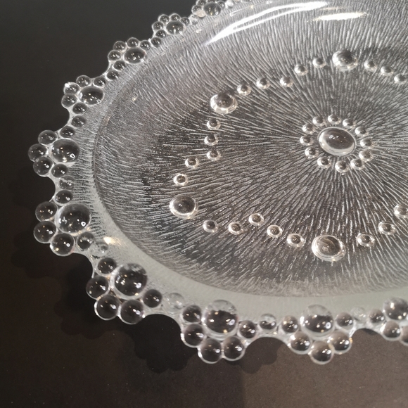 3 for$15 Vintage Collectible 10.5" Masserini Barocco Glass Italian Bubble Lace - Picture 4 of 8